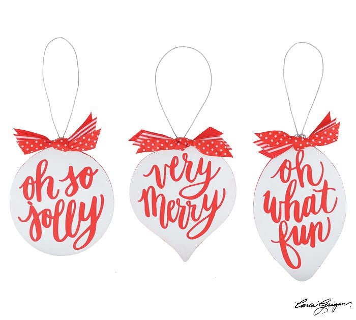 Red/White Fun Christmas Ornaments - 2093186-Fun - The Wreath Shop