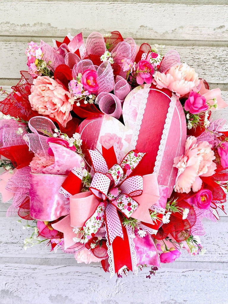 Romantic Valentine Wreath (Example Only) - Romantic Valentine Wreath - The Wreath Shop