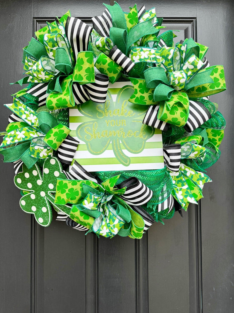 Shake Your Shamrock St. Patrick's Day Wreath - Shake Your Shamrock Wreath - The Wreath Shop