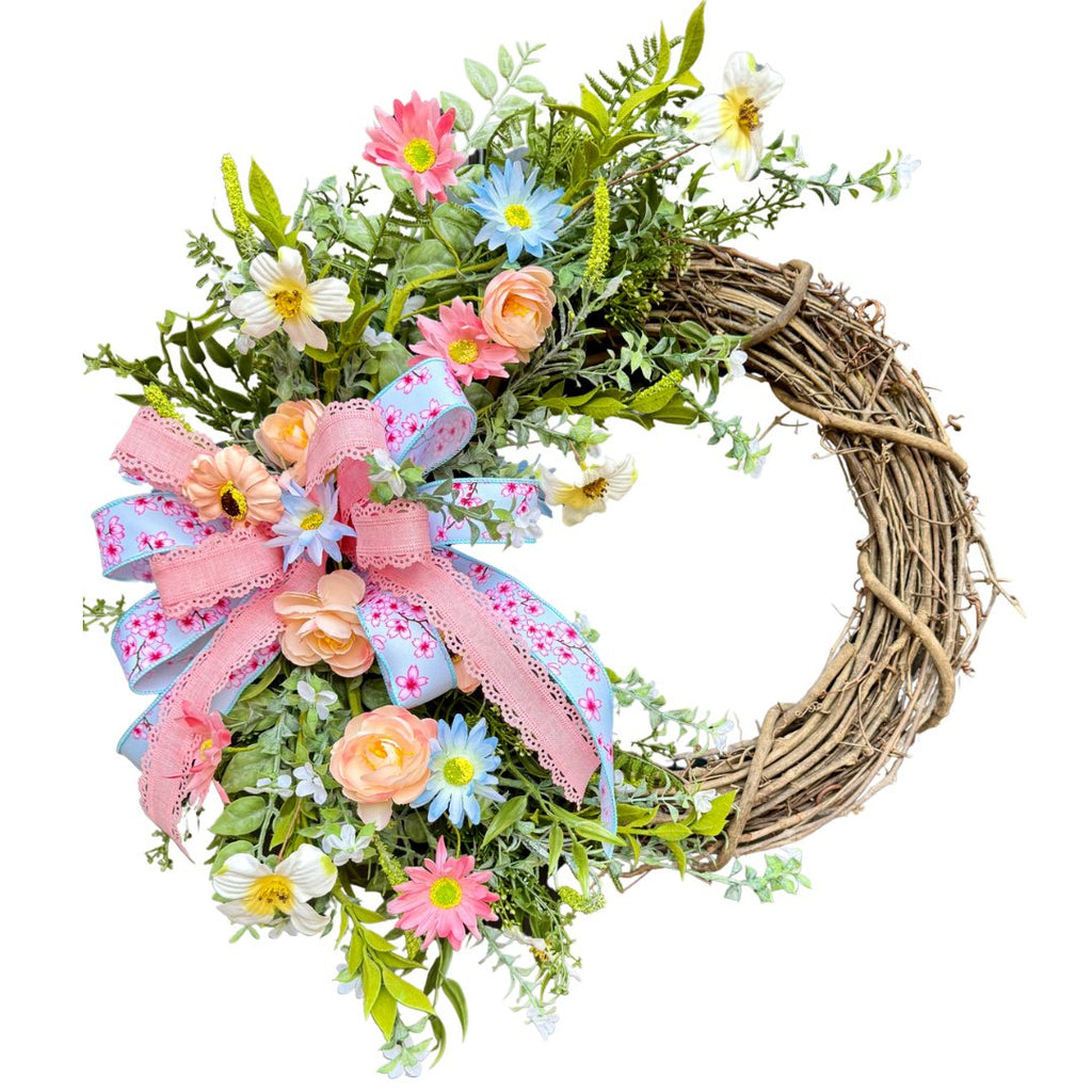 Spring Floral Grapevine Kit - Spring Floral Grapevine Wreath - The Wreath Shop