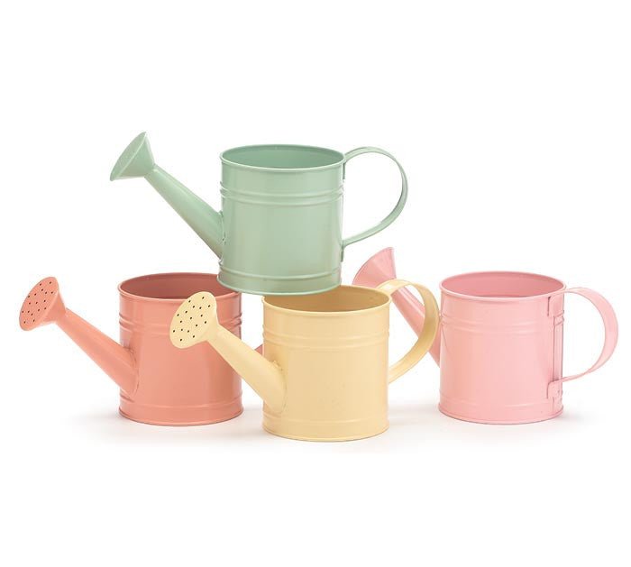 Spring Watering Can Planters: Assorted - 9743490 - pink - The Wreath Shop