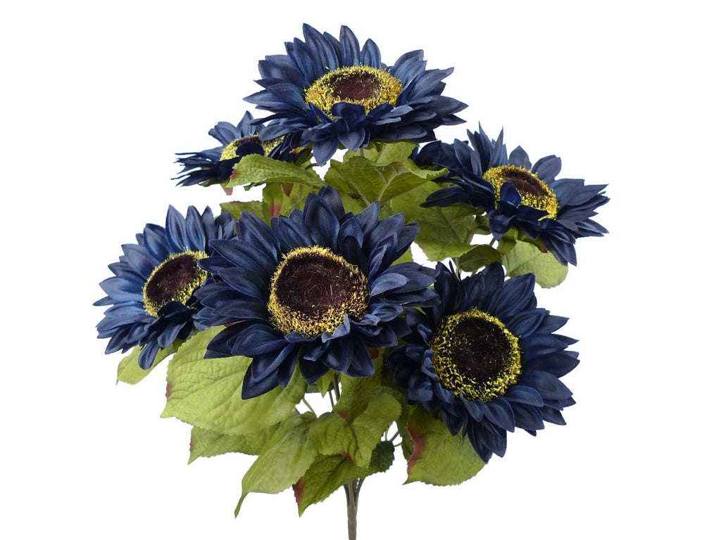 Sunflower Bush: Navy Blue (7) - 50783NYBL - The Wreath Shop