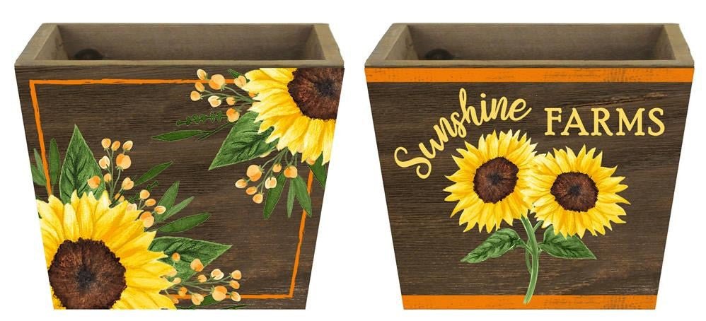 Sunflower Planters, Sold Individually - KM1138-sunflowers plain - The Wreath Shop