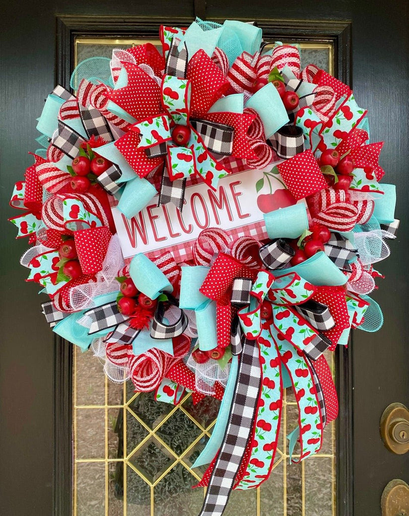 Welcome Cherries Wreath Kit - Welcome Cherries Wreath Kit - The Wreath Shop