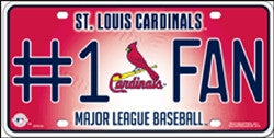 St Louis Cardinals Fan MLB Embossed Metal License Plate - The Wreath Shop