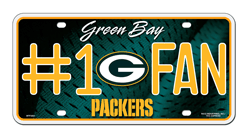 Green Bay Packers Fan NFL Metal License Plate - The Wreath Shop