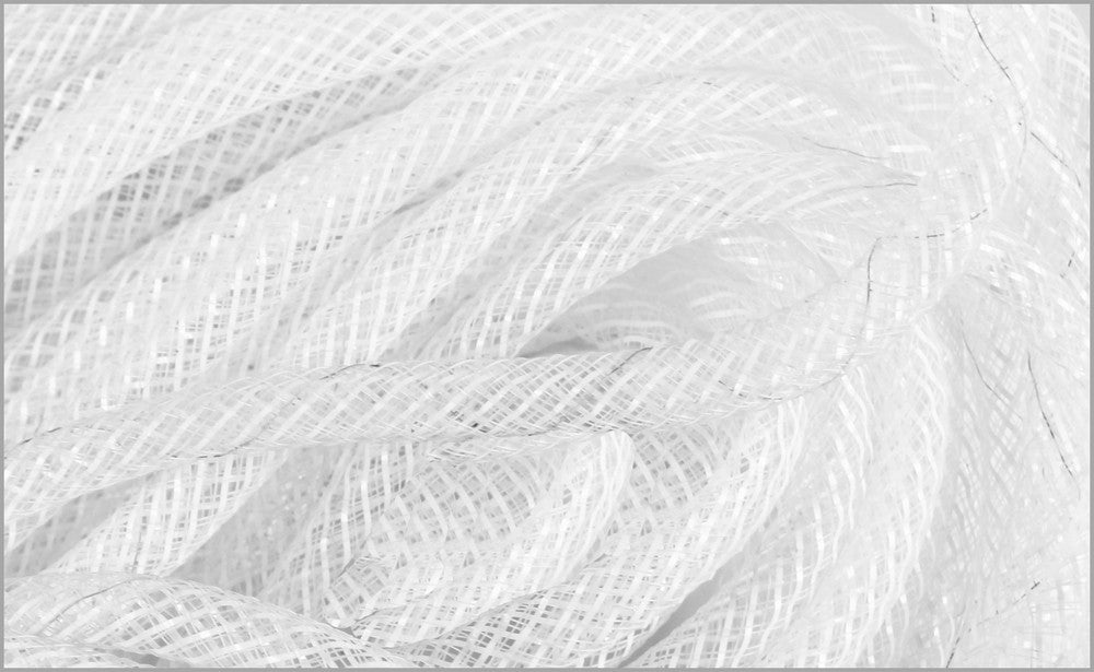Metallic Deco Flex Tubing: White with White Film - 8mm - The Wreath Shop