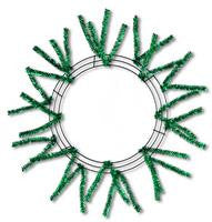 15-24" Pencil Work Wreath Form Metallic Emerald Green - The Wreath Shop