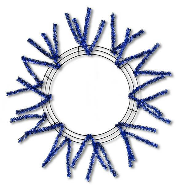 15-24" Pencil Work Wreath Form Metallic Royal Blue - The Wreath Shop