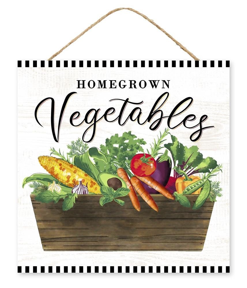 10" Home Grown Vegetable Sign - AP7100 - The Wreath Shop