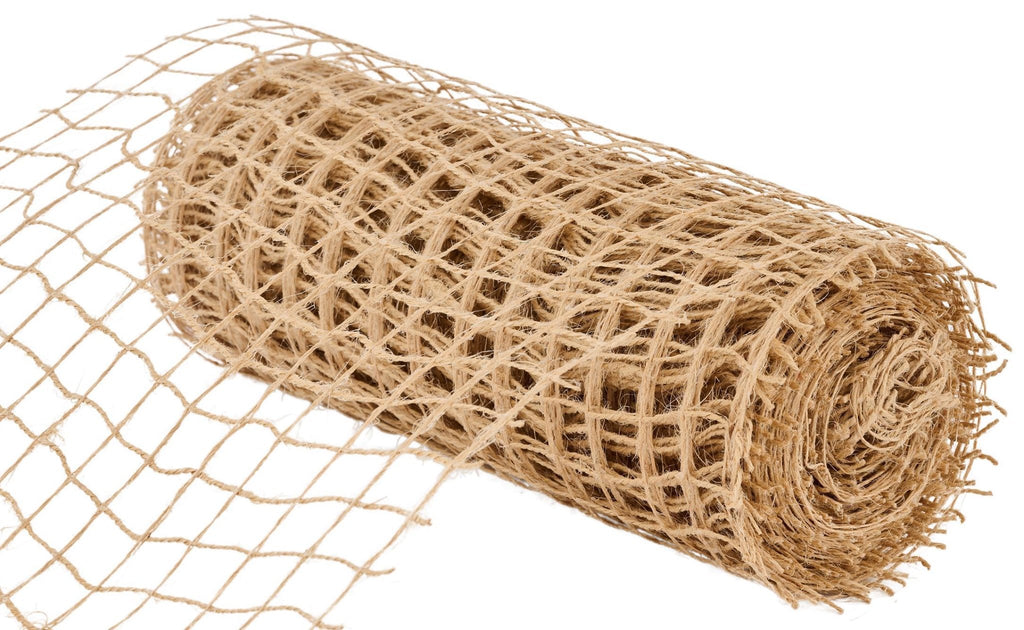 10" Jute Check Burlap: Natural - 10yd - RA1704 - The Wreath Shop