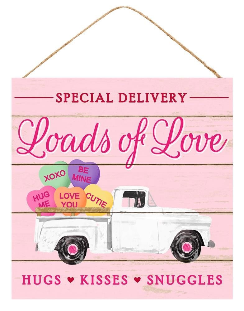 10" Loads of Love Truck & Heart Sign - AP8767 - The Wreath Shop