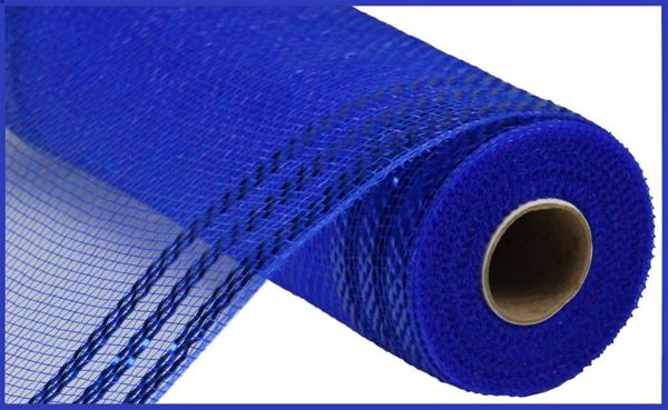 10" Metallic Border Mesh: Royal Blue/Blue - RE850225 - The Wreath Shop