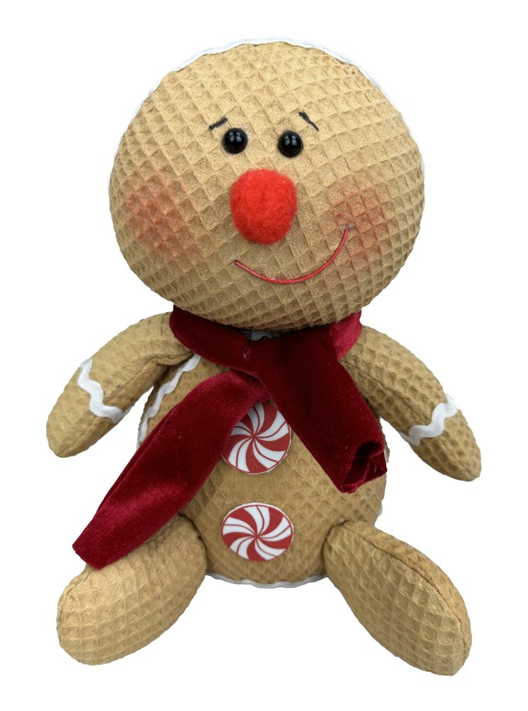 10" Plush Gingerbread Man - 86211BN - The Wreath Shop