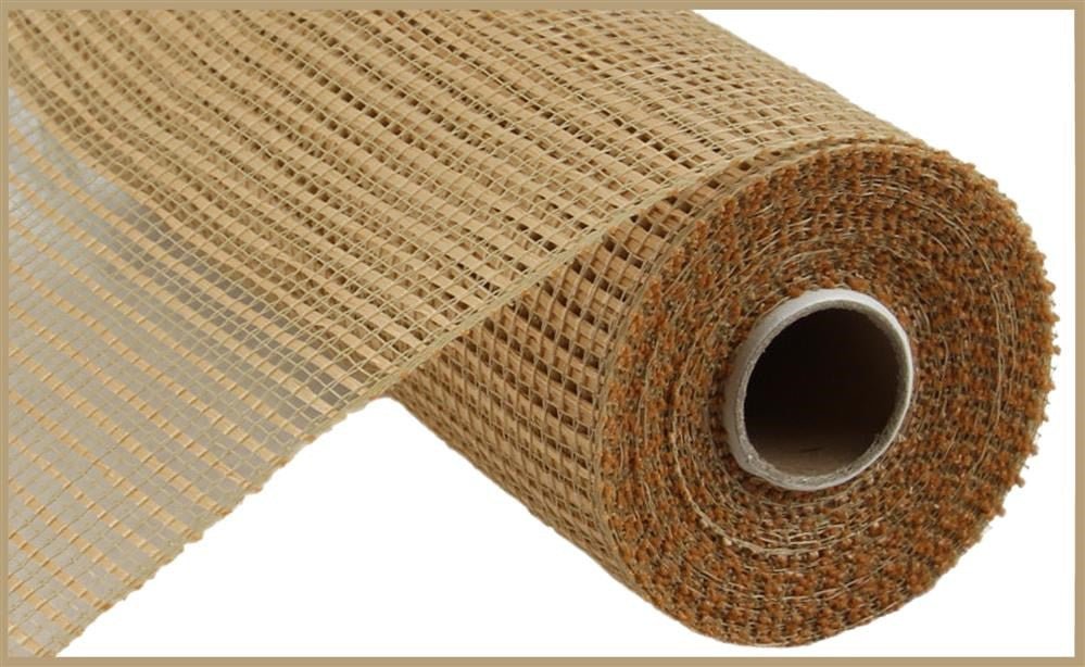 10" Wide Strip Deco Poly Mesh: Natural - RE890018 - The Wreath Shop