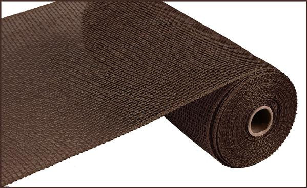 10" x 10yds Poly Burlap Mesh: Chocolate Brown - RP810031 - The Wreath Shop