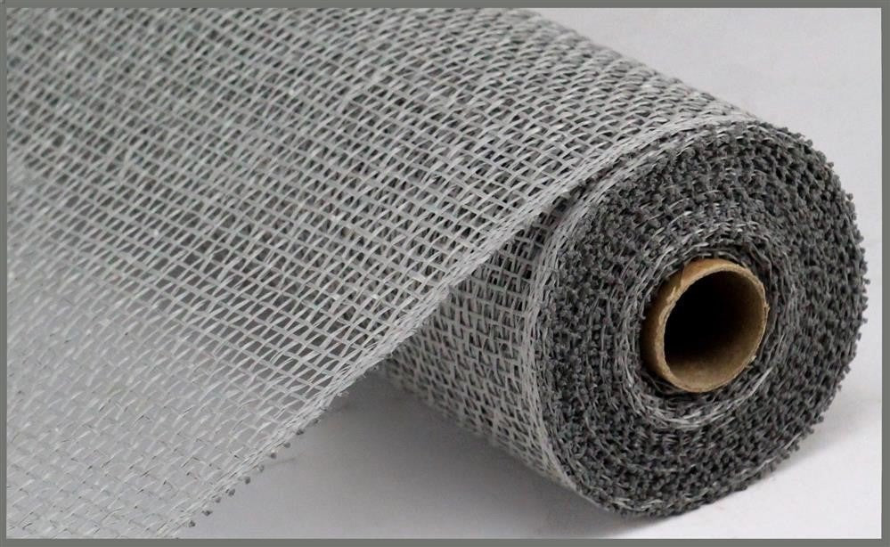 10" x 10yds Poly Burlap Mesh: Grey - RP810010 - The Wreath Shop