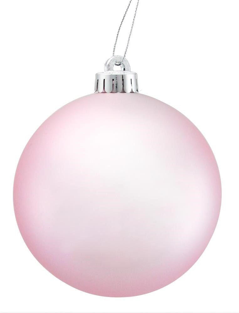 100mm Ball Ornament: Matte Icy Pink - XH2601WF - The Wreath Shop