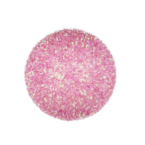 100mm Foil Glitter Ball Ornament: Pink - XJ561322 - The Wreath Shop