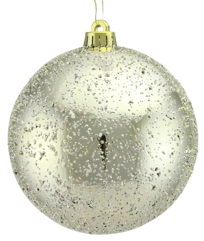 100mm Ice Ball Ornament: Champagne Gold - XY882046 - The Wreath Shop