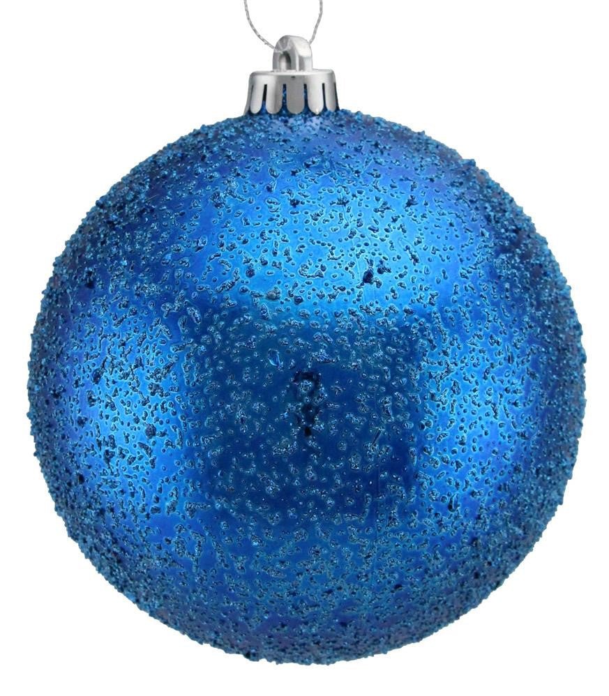 100mm Ice Ball Ornament: Royal Blue - XY882025 - The Wreath Shop