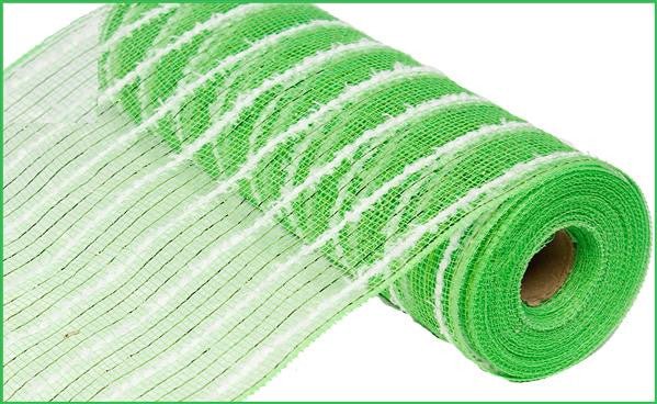 10.5" Metallic Cotton Drift Mesh: Lime Green - 10yds - RY810066 - The Wreath Shop