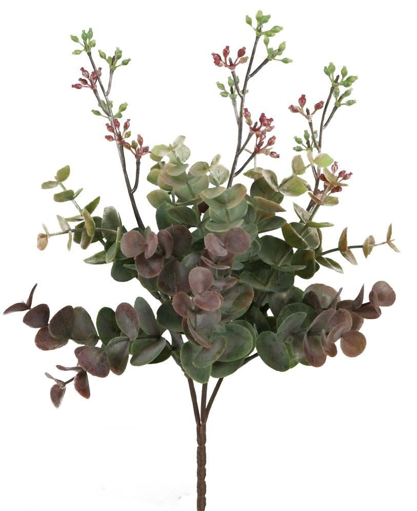 11" Mini Plastic Eucalyptus Bush - FG551447 - The Wreath Shop
