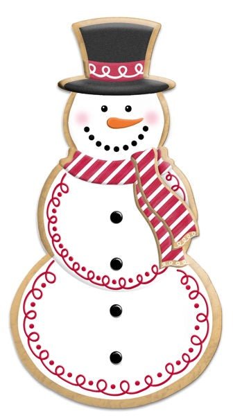 12" Embossed Metal Snowman Cookie: Red/Black/White - MD1494C1 - The Wreath Shop