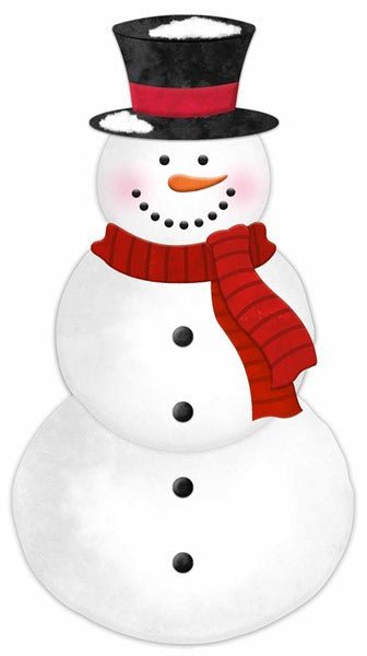 12" Embossed Metal Snowman - MD0604 - The Wreath Shop