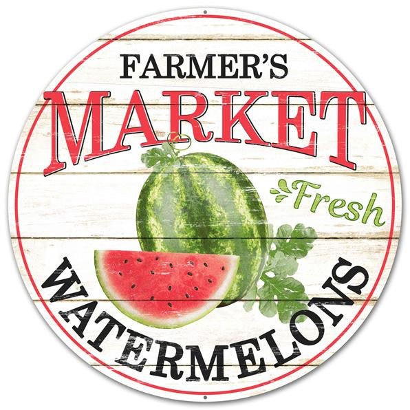 12" Farmer's Market Fresh Watermelons Sign - MD0343 - The Wreath Shop