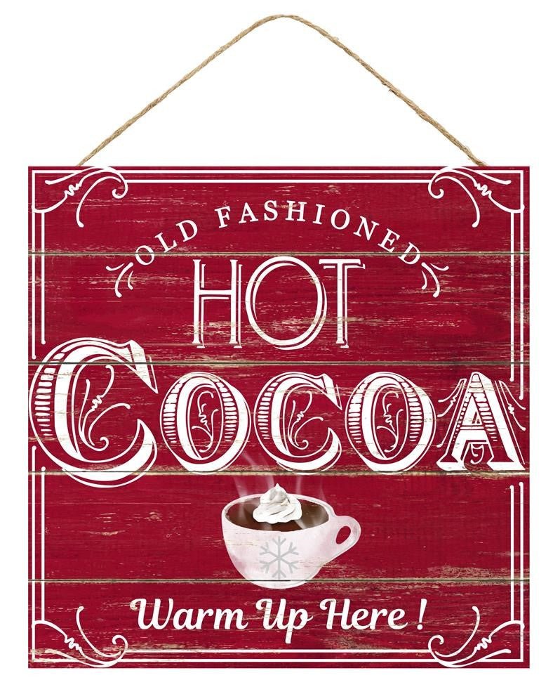 12" Hot Cocoa Sign - AP8285 - The Wreath Shop