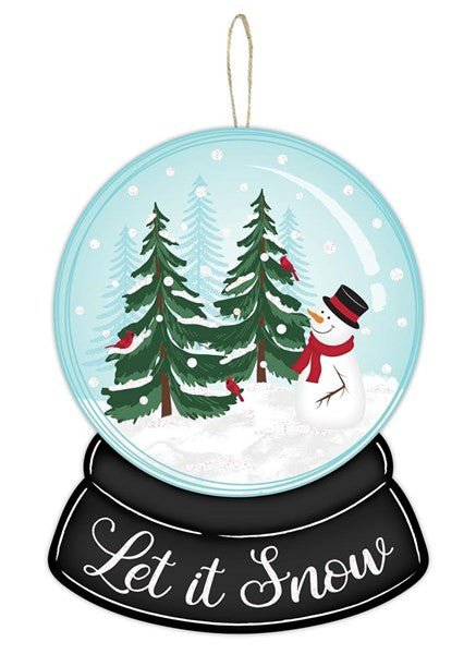 12" "Let It Snow" Snow Globe Sign - AP8912 - The Wreath Shop