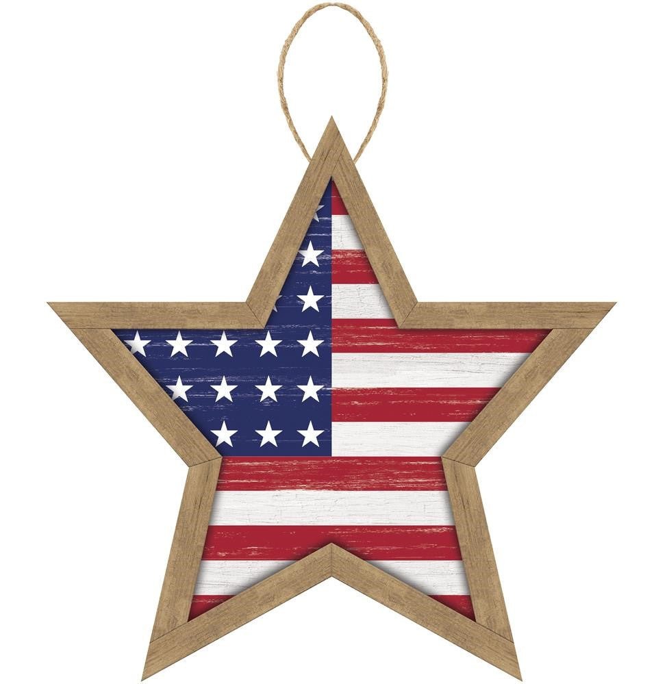 12" MDF Stars and Stripes Sign - AP8705 - The Wreath Shop