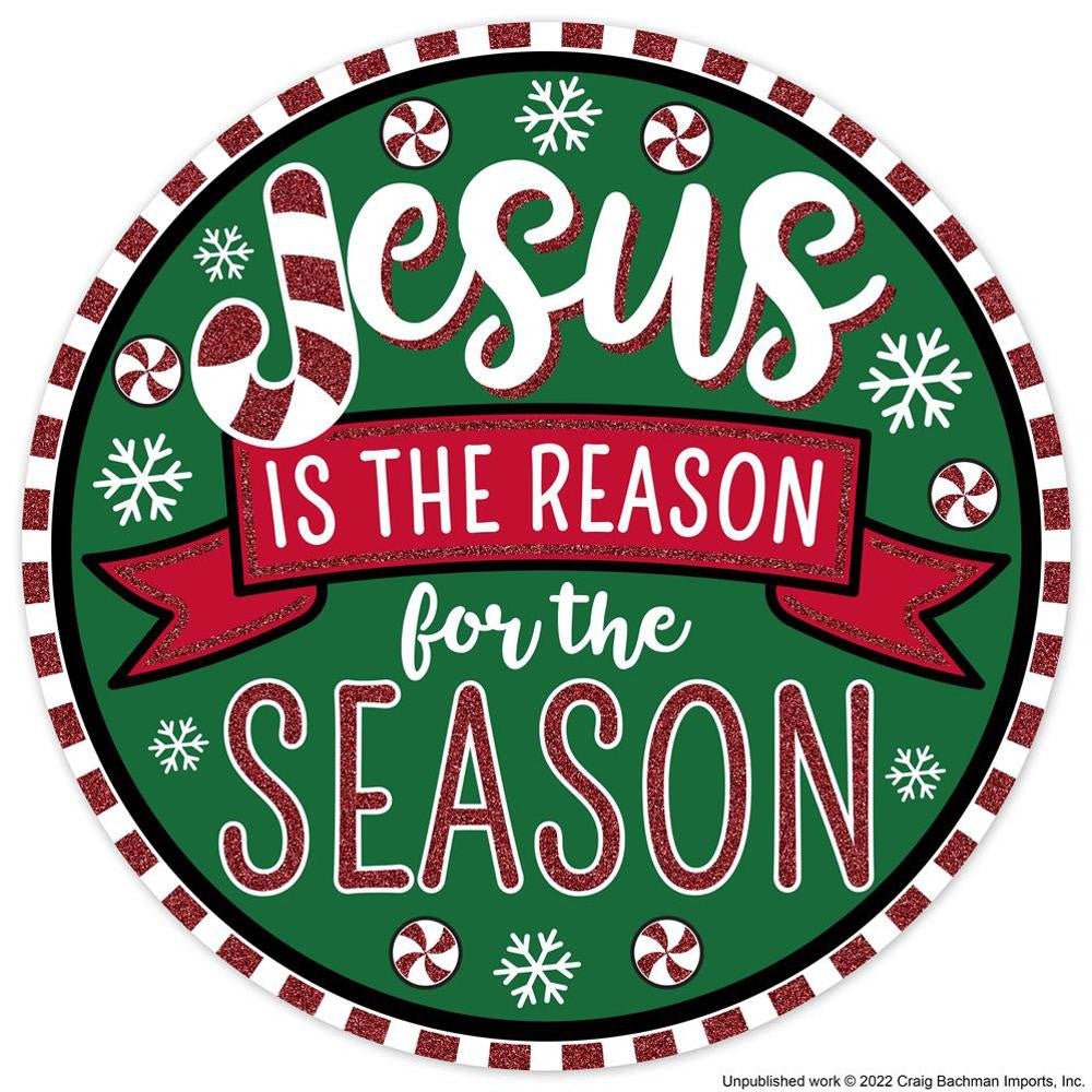 12" Metal Jesus is the Reason Sign - MD0997 - The Wreath Shop