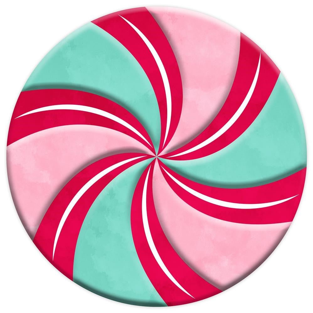 12" Metal Peppermint Candy: Red/Pink/Mint - MD0733 - The Wreath Shop