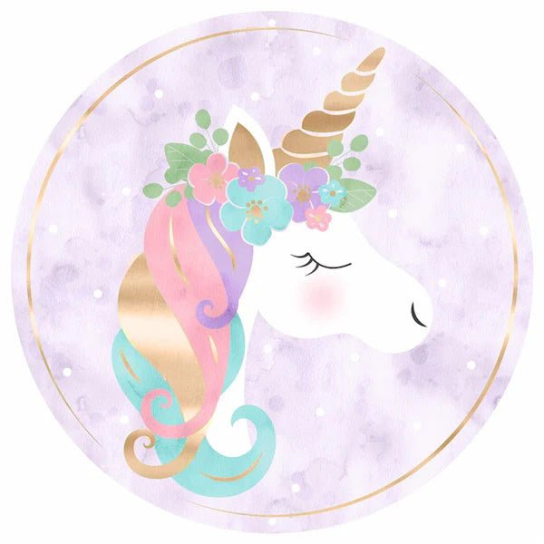 12" Metal Round Unicorn Sign -  - The Wreath Shop