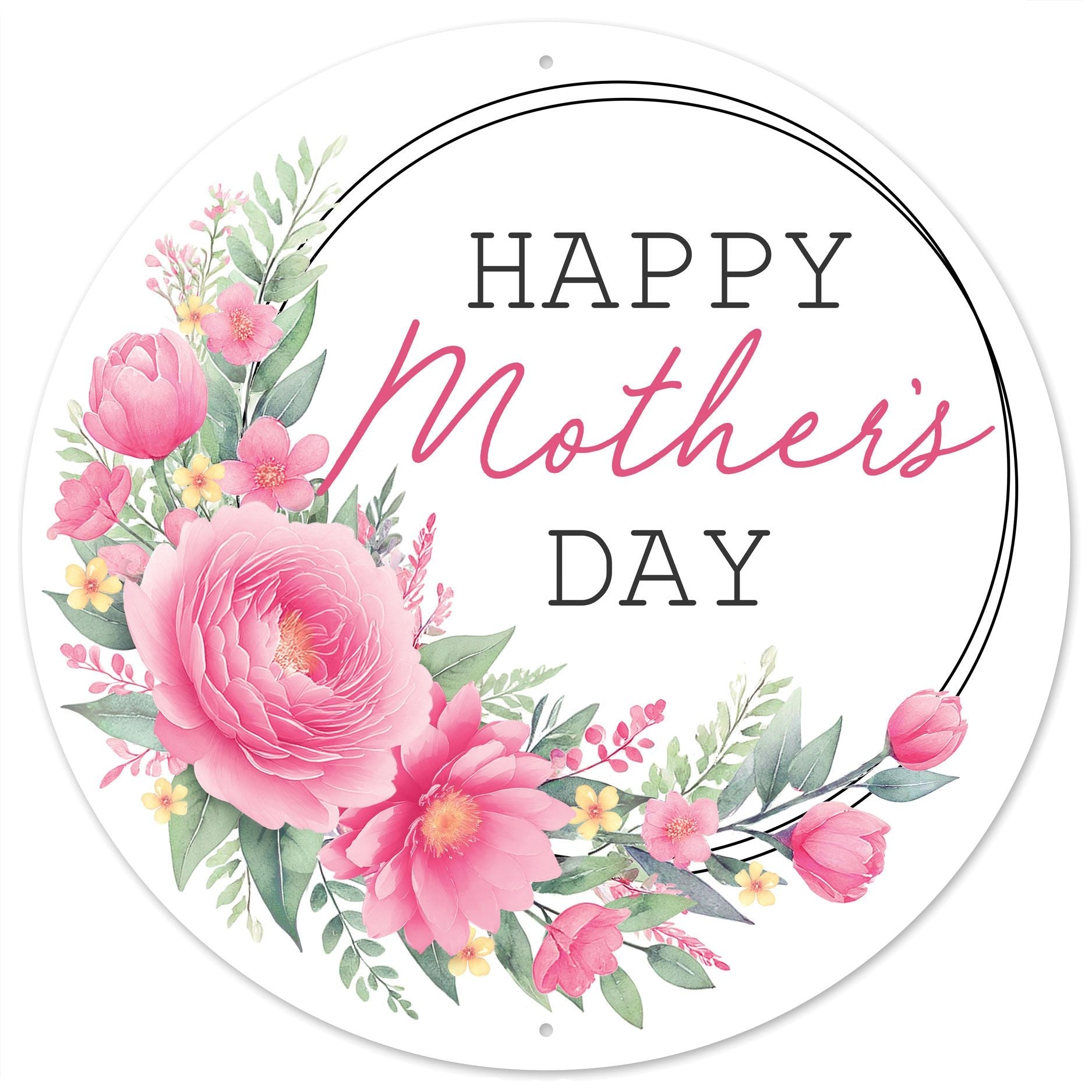 専用✨Mothers day✨大輪カーネーション(or) フェイクスワッグ 12-round-metal-floral-mothers-