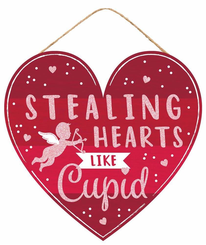 12" Stealing Hearts Like Cupid Sign - AP8985 - The Wreath Shop