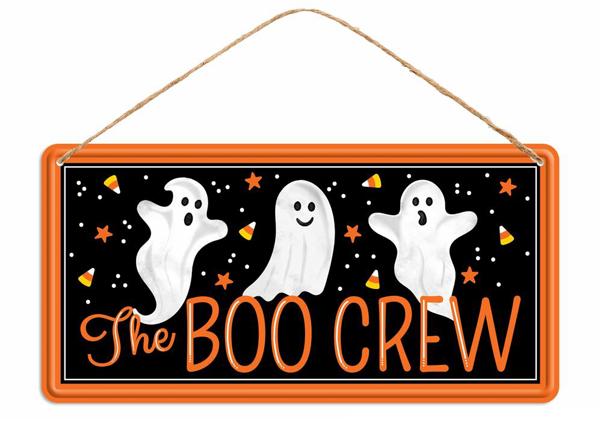 12" Tin Boo Crew Ghost Sign - MD1222 - The Wreath Shop
