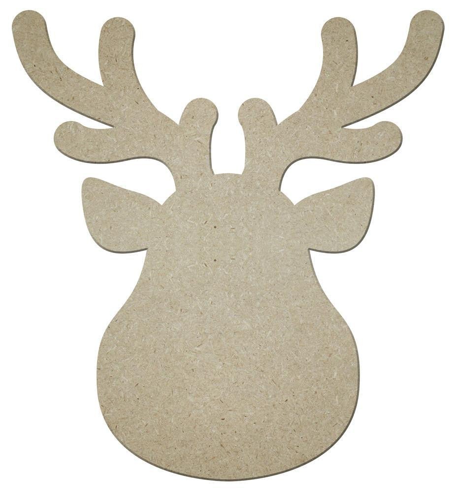 12" Unfinished Reindeer Head - XA0297 - The Wreath Shop