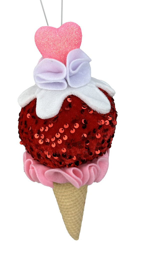 12" Valentine Heart Ice Cream Cone - 63562RDPK - The Wreath Shop