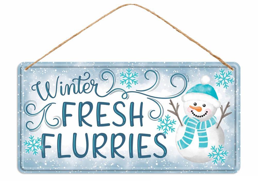 12" Winter Fresh Flurries Sign - MD1229 - The Wreath Shop