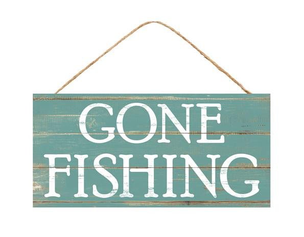 12.5" Gone Fishing Sign - AP8108 - The Wreath Shop