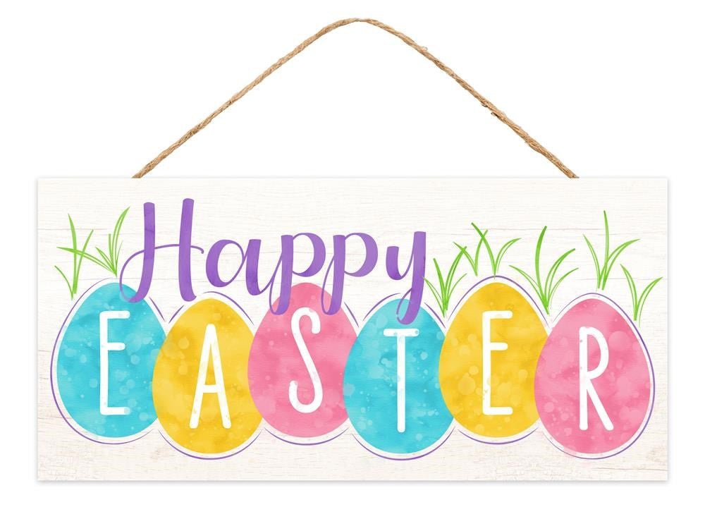 12.5" Happy Easter Egg Sign - AP8731 - The Wreath Shop