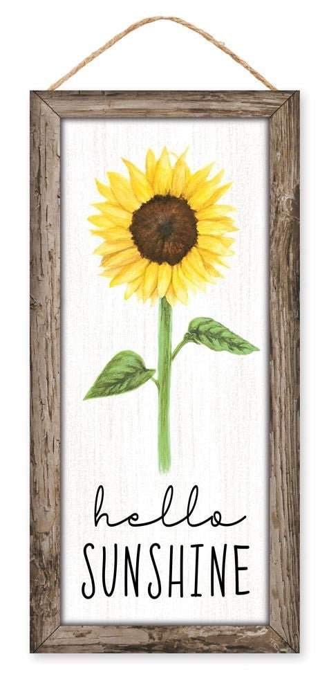 12.5" Hello Sunshine/Sunflower Sign - AP7191 - The Wreath Shop