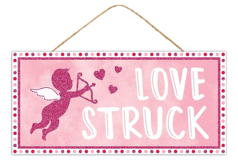 12.5" Love Struck Cupid Sign - AP8974 - The Wreath Shop