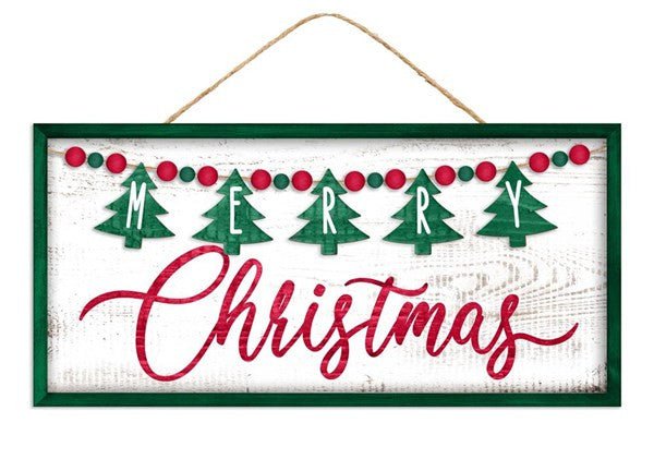 12.5" Merry Christmas 3D Bead Sign - AP7223 - The Wreath Shop