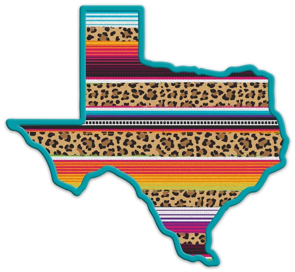 12.5" Metal Leopard Serape Texas - MD0820 - The Wreath Shop