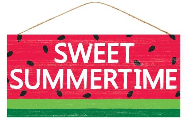 12.5" Sweet Summertime Watermelon Sign - AP8369 - The Wreath Shop