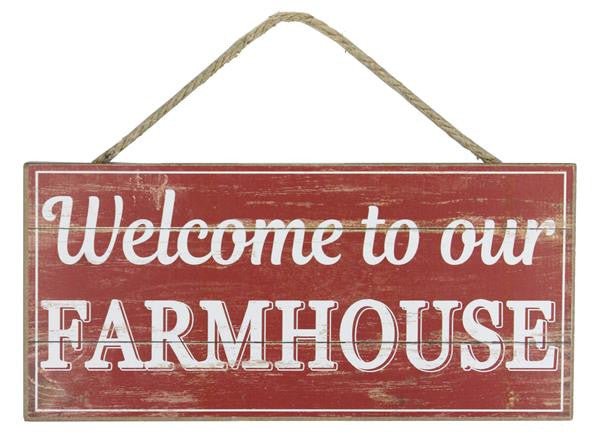 12.5" Welcome to Our Farmhouse Sign - AP8132 - The Wreath Shop